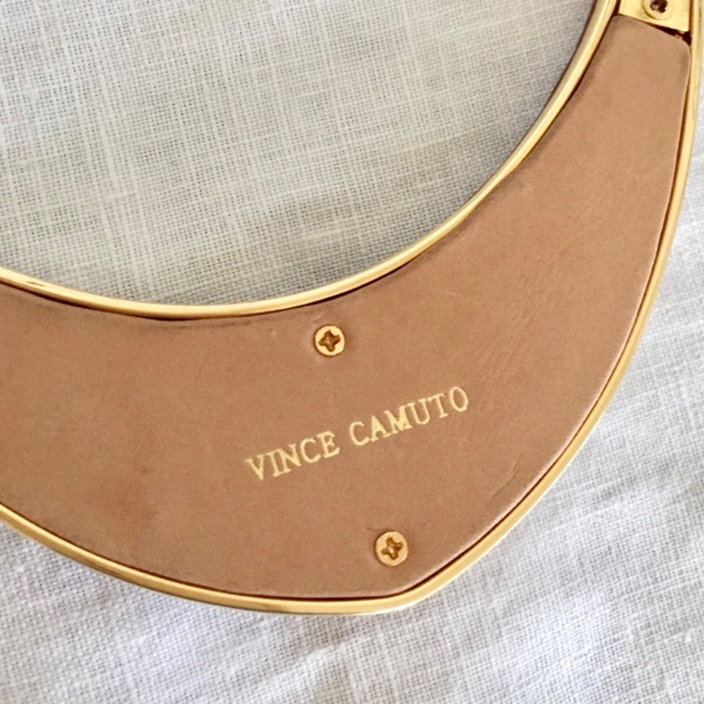 Vince Camuto Leather & Gold Plated necklace - Picture 3 of 4